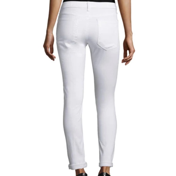 Rag & Bone Dre Distressed Cropped Skinny Jeans, White Brigade. Ripped. 25 - Picture 2 of 16
